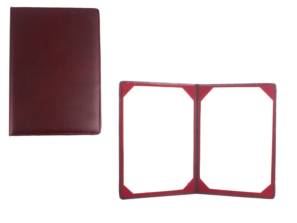 Certificate Folder, Corner Tab — Maroon