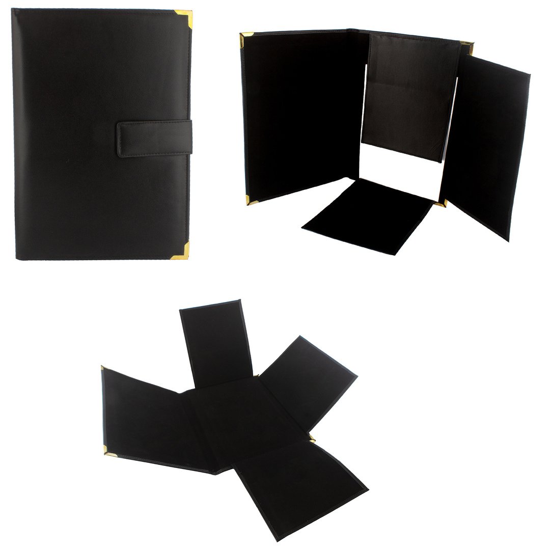 Trifold Certificate Holder — Black