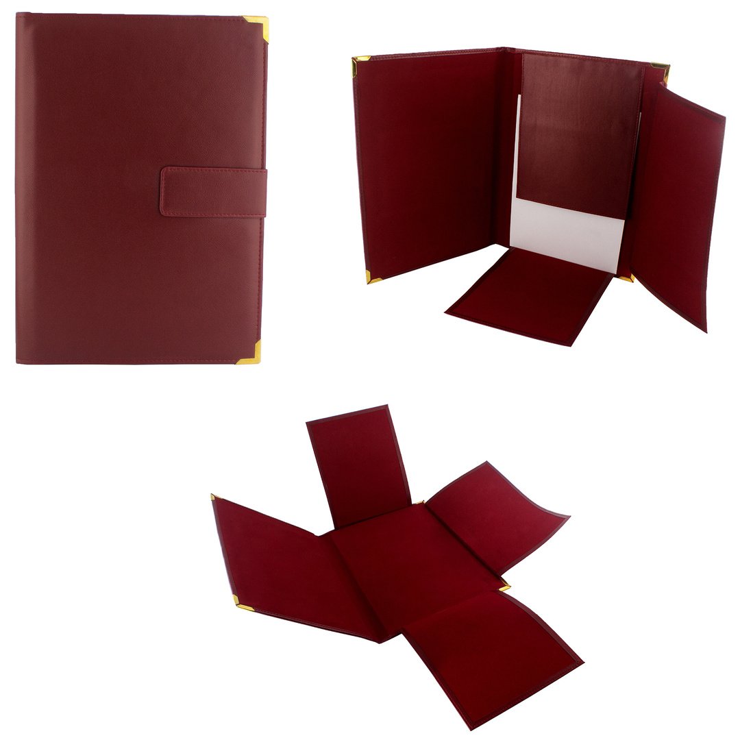 Trifold Certificate Holder — Maroon