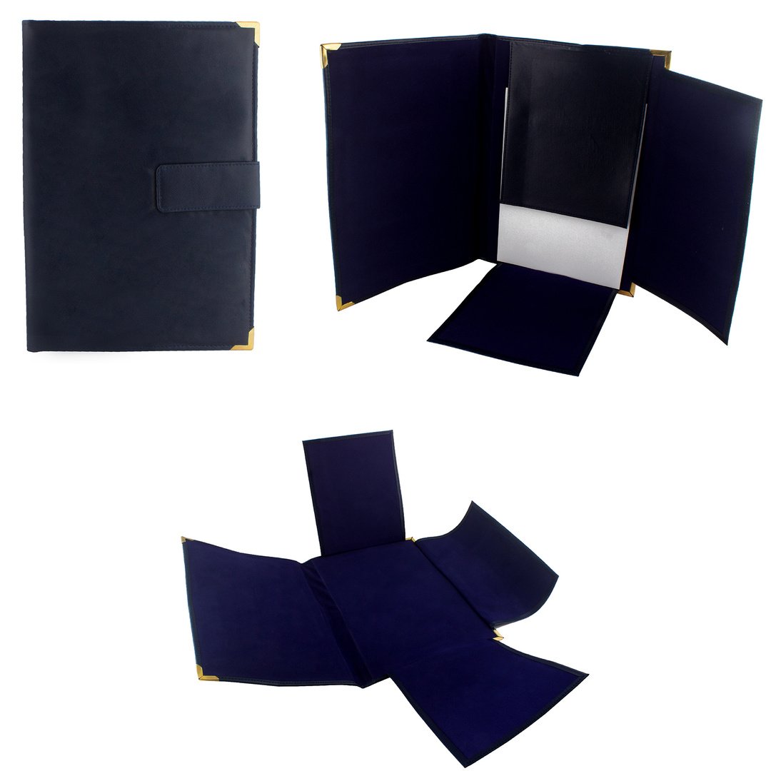 Trifold Certificate Holder — Navy