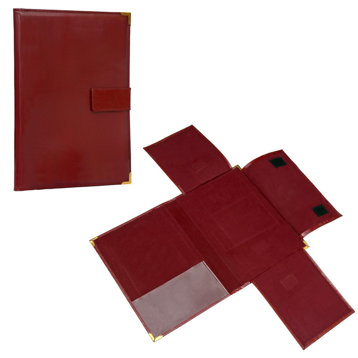 Trifold Glossy Folder — Maroon
