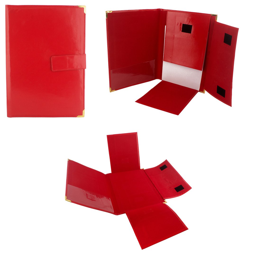 Trifold Glossy Folder — Red